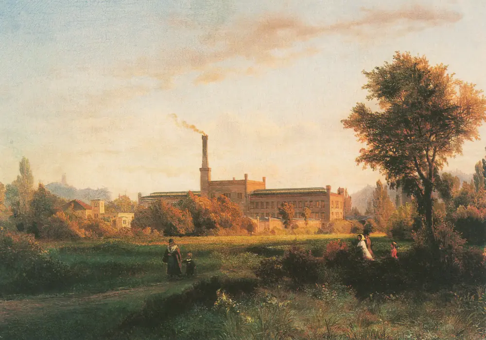 The mill around 1860, painted by Wilhelm Riefstahl